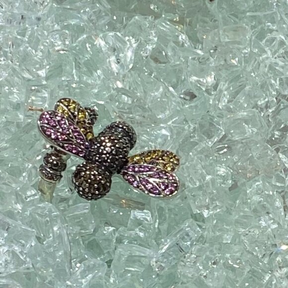 Dragonfly Ring set in a ornate Sterling Silver. - Picture 4 of 4